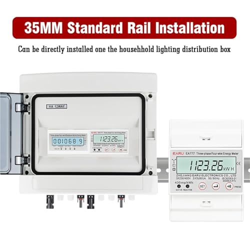 Compteur d'énergie triphasé bidirectionnel pour optimiser la facturation kWh RS485