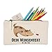 Mr. & Mrs. Panda Personalisierte Kosmetiktasche Hund Marienkäfer Größe S Klein - Geschenke, Mischlinghund, Personalisiert, Schminktasche, Zuversichtlich, Sprüche, Positiv, Personalisiertes Mäppchen