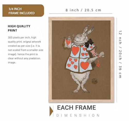 Image of BLINKART Palmistry Aesthetic Modern Art Walls With Frame | Natural Wood Texture | Living Room Bedroom Office Wall Decoration | Poster Home Decor Frames Wall Bedroom | 12x8 Inches (D389)