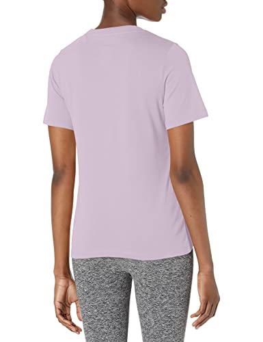 Reebok Women's Standard Big Tee, Quartz Glow/White Logo, Large #TOP1