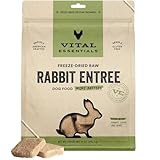 Vital Essentials Freeze Dried Dog Food, Raw Rabbit Mini Patties | Complete Meal or Topper | High Protein, Grain Free Dry Dog Food | 14 oz Bag