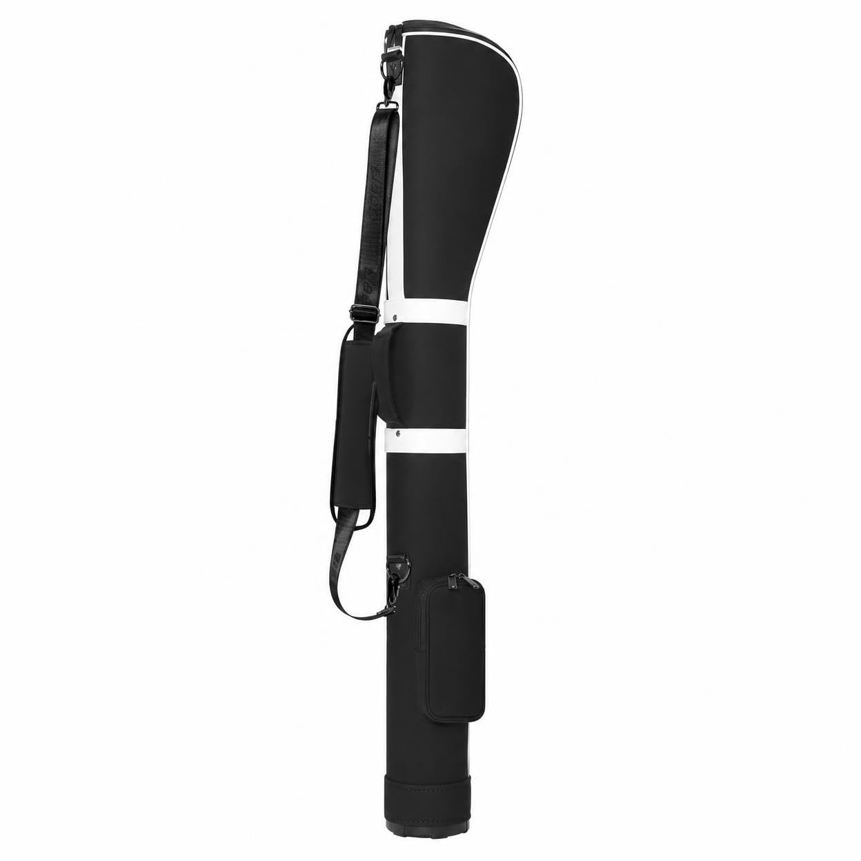 Wasserdichte Golfbag für Driving Range, leichte Golftasche 126cm, Retro Golf Pencil Schultergurt, für schnelle Golfrunde, black-and-white