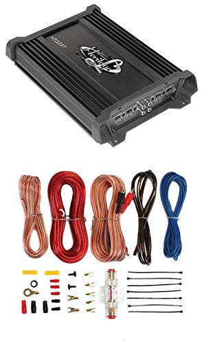 LANZAR HTG237 1000W 2 Channel Car Digital Power Amplifier + 8 Gauge Amp