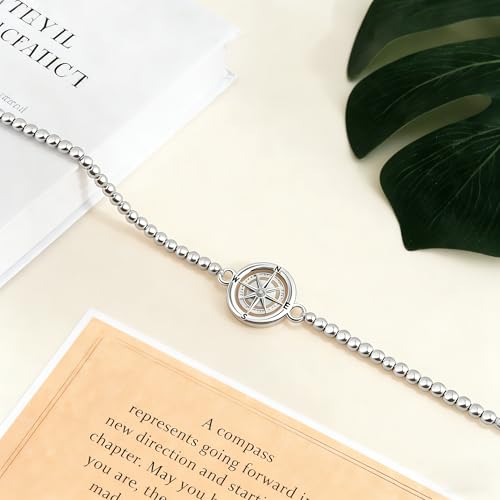 Geguosen Retirement Compass Bracelet 2026, Retirement Gifts for Women Men, Coworker Leaving Goodbye Gift, Farewell Gift for Coworkers, Friends, Mom, Grandpa