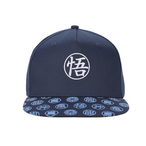 Image of Bioworld Dragon Ball Z Kanji Symbols Youth Navy Snapback Hat