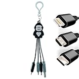 マルチ 充電ケーブル 3in1 充電コード Type C Micro USB 3台同時充電 iPhone Android タイプC 各種対応 (ゴリラ全身)