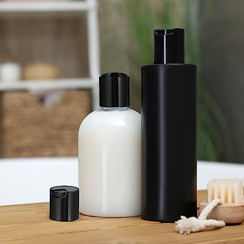 Beaupretty 6pcs Shampoo Bottle Lids Black Disc Lotion Caps Replacement Dispensing Press Top Cover for Travel Home Suitable 24mm Outer Diameter Bottle(Black)3