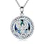 Silver Phoenix necklace with Abalone Shell