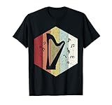 Arpa de notas musicales, instrumento musical arpa retro Perfecto para amantes de las arpas y jugadores de arpas. Si eres un amante de la música o un músico, este sería un diseño genial para ti. Bonito regalo para los miembros de la banda que disfrutan jugando al arpa. Para los amantes del diseño retro.