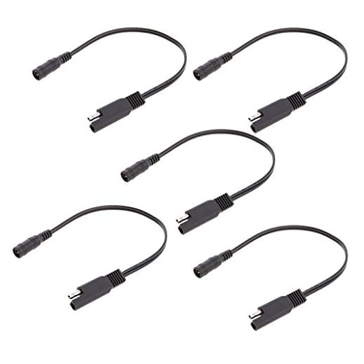 IPOTCH 5 st 25,4 cm SAE Male Connect till Coax Female adapterkabel motorcykel värmekläder