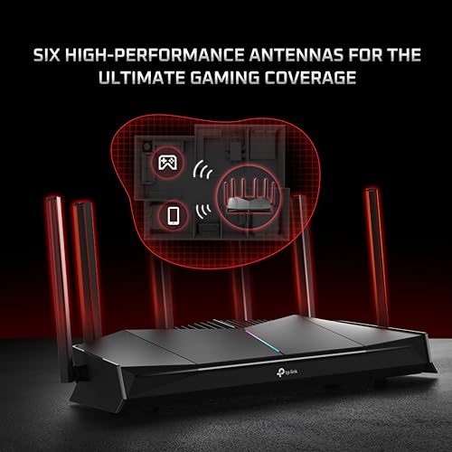 Image of TP-Link Archer GE400 BE6500 Dual-Band Wi-Fi 7 Gaming Router | 6.5 Gbps Speed | 2x 2.5G WAN LAN + 3x 1G LAN | USB 3.0 | 6 Antennas | RGB Gaming Panel | Compatible with Alexa & Google Assistant