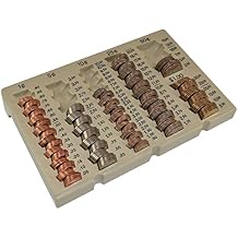 BankSupplies Self Counting Coin Tray Coin Organizer and Holder for Loose Change Holds Pennies Nickels Dimes Quarters Half Dollars and SBA Dollars Non Slip Durable Design