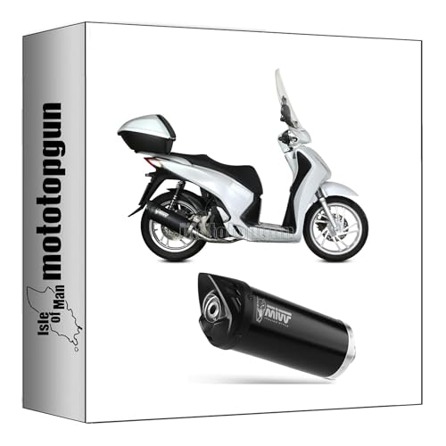 Ligne complete Mivv Mover acier noir pour Honda SH 150 2013-2016