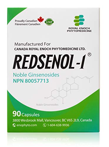 Redsenol â€“ Contain 16 Rare Ginsenosides: Rk2 Rg3 Rg5 Rh2 Rk1 Rk3 â€“ Red Panax Ginseng Extract, 20% Rare Ginsenosides â€“ 1 Box x 90 Capsules