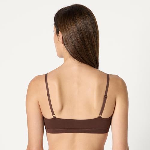 Image of Amazon Essentials Women's Cotton Jersey Scoop Bralette, Pack of 2