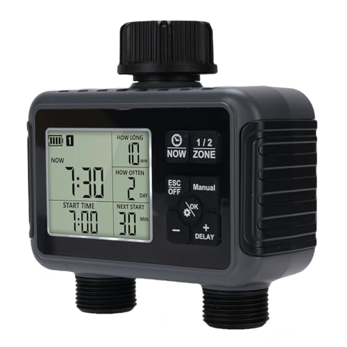 Minuterie d'arrosage programmable Irfora à double sortie étanche pour jardin - 2