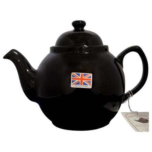Original English Brown Betty Ceramic Teapot with Rockingham Glaze 6 cup