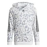 Regular fit adidas Boys Hooded Sweat B Fi 3S Gra Hd, White/Halo Silver/Black, HM2092, 176