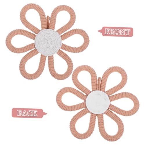 Décor floral boho : lot de 6 fleurs tissées suspendre pour nurserie - 4