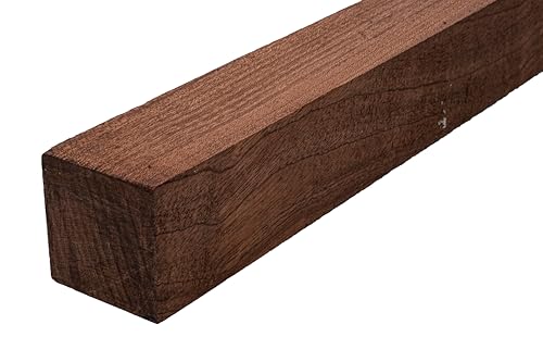 Exotic Wood Zone Raw Lumber Turning Blanks - Kiln-Dried Exotic Hardwood Wood Turning Blank for Eco-Friendly Woodturning, Wood Lathe, and DIY Projects Sapele 1' x 1-1/2' x 5'