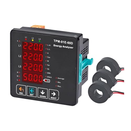 Multimètre TPM-01-XXD avec grand écran de contrôle pour réseau 3P 4W