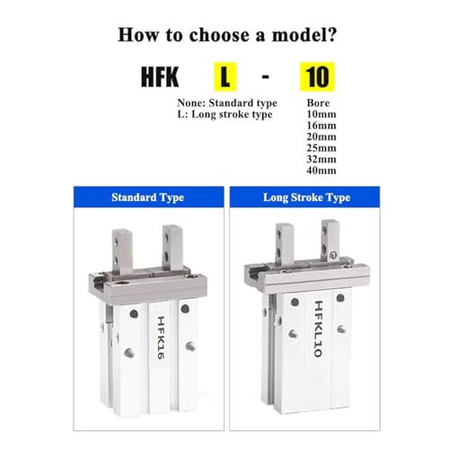 Pince mécanique et cylindre à doigt pneumatique HFK-32 à double effet - 7