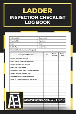 Ladder Inspection Checklist: Ladder Pre-Use Inspection Report Book ...