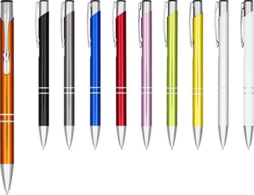 10er Set Druckkugelschreiber aus eloxiertem Aluminium in vielen verschiedenen Farben mit Klickmechanismus von notrash2003 (Blau) - Image 5