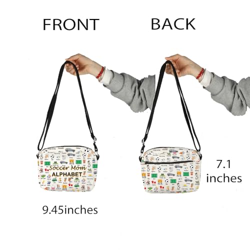 Soccer Mom Gift Soccer Lover Gift Soccer Game Day Gift Soccer Mom Alphabet Crossbody Bag for Soccer Mama2