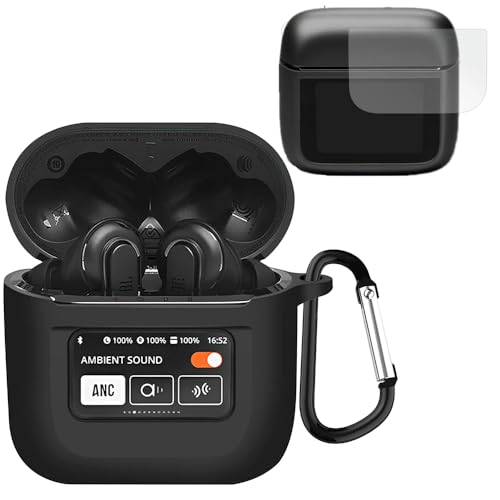 ELYBYYLE for JBL Tour Pro2 �P�[�X JBL Tour Pro2�p �ی�J�o�[ �ی�P�[�X �V���R���P�[�X �����[�d�\ �S�ʕی� �����h�~ �L�Y�h�~ �ϏՌ� �h�o �y�� ���[ �J���r�i�t�� �J���r�i �u���b�N