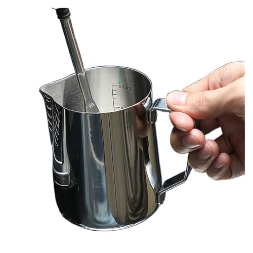Jarra para espumar leche y café espresso en acero inoxidable con medidor de 350ml 3