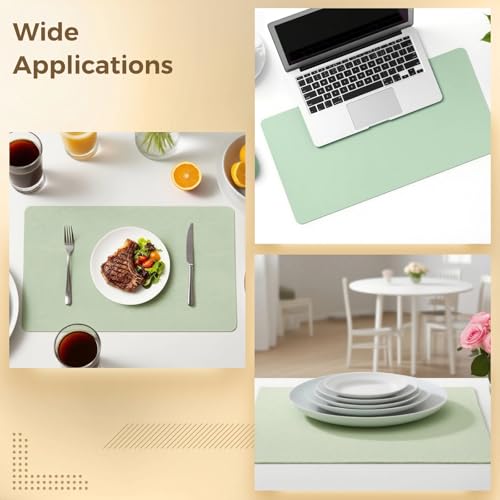 Set de table double face bicolore en similicuir premium durable
