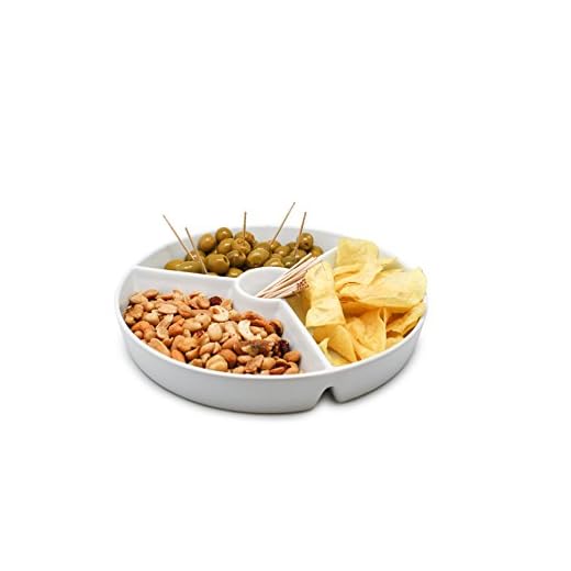 NERTHUS FIH 333 - Plato de snacks de Porcelana para servir, plato de Aperetivos