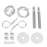 Lwuey Motorhauben Verschluss Clip Set, Universal Autohauben Edelstahl Motorhaubenstifte Schnellverschluss Gewindestift Verriegelung Für Racing Sport Car Auto Modifiziertes Zubehör Hood Pin Lock Kit