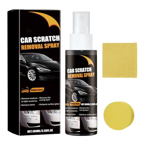 車用スクラッチ除去キット,100ml 修復剤 ディテーリング 修復剤 タオル付き - カー スクラッチ リムーバー | 自動車 内装 外装 塗装 フロントガラス バンパー ホイール 屋外 ガレージ 用