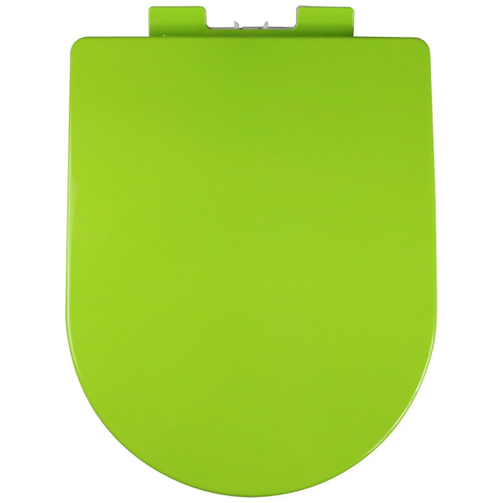 Ldhsjh Green Shaped Quiet Toilet Seat, Urabledful Cover Easy As As Clean, Adjustable, Lightweight, Durable, Portable, User-Friendly, Compact, Slow, Close, Universal, Slam