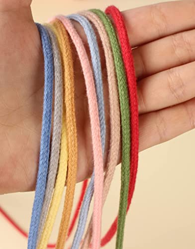 Cordon coton tressé 3mm macramé naturel violet pour suspension 90m - 4