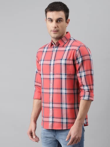 Image of Dennis Lingo Men's Checkered Slim Fit Cotton Casual Shirt