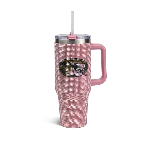 Image of The Memory Company Officially Licensed 40oz Pink Bling Game Day Tumbler, University of Missouri
