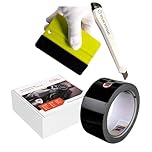 Solar Systems 3M WRAP 2080 Self-Adhesive Film - Demoldering Tape + Squeegee and Knife - Car Tuning - Glossy Black 5 cm x 10 m