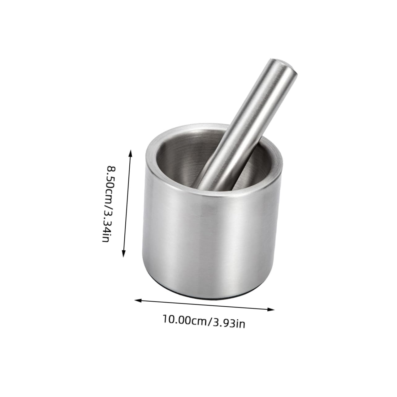 Cabilock Machacador de Ajos de Acero Inoxidable 304 sin Olor Seguro para Alimentos Bol de Molienda Práctico para Cocina y Condimentos