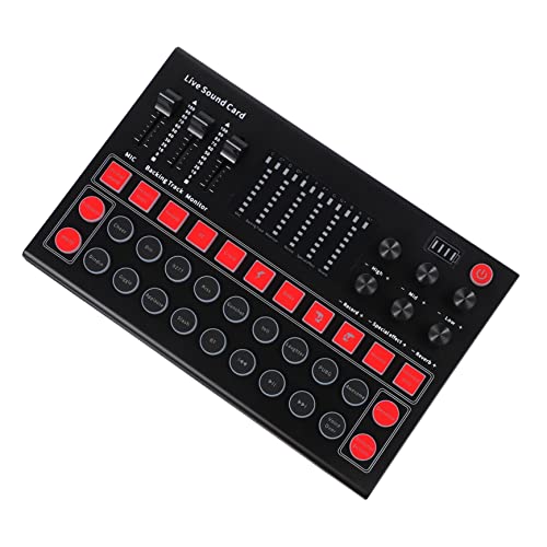 DOITOOL Voice Changer Live Sound Card Built Effects Portable Audio Mixer for Streaming Karaoke and Music Recording Compatible Multiple Platforms