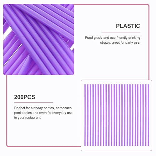 Pitillos plásticos desechables YARNOW 200 pcs 26 cm miniatura 5