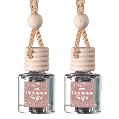 Image of CE Craft Cinnamon Sugar Car Air Hanging Fragrance Oil Diffuser - Freshener for Essential Oils, Scents Aromatherapy Automobile Diffuser, Long Lasting Bottle