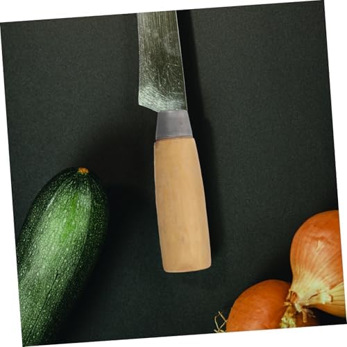 ARTIBETTER Chef Sturdy Knife 2pcs Ergonomic Replacement Wooden Handle and Non-skid Grip Metal Collar, Comfortable for Cutter Easy to Clean Kitchen and Professional Home Cooks — view 4