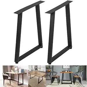GWH Black Metal Tabel Legs - 28 x 17.7 inch Industrial Metal Legs for Coffee Table, Heavy Duty End Table Legs