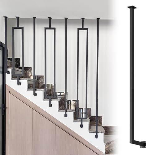 Balustre escalier fer forgé et poteau de garde-corps à fixation latérale pour grenier