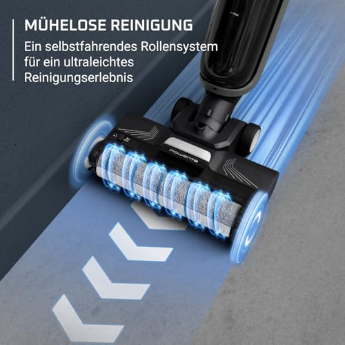 Rowenta X-Clean 4 kabelloser Nass- und Trockenstaubsauger, 2-in-1 Reinigung, 50 Min. Leistung, intelligente Schmutzerkennung, Selbstreinigungssystem, Dunkelgrau, GZ5037WO
