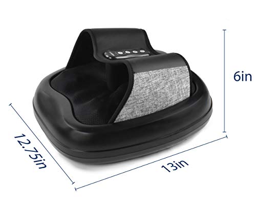 Zyllion Shiatsu Foot Massager With Heat - 3D Deep Tissue Kneading Rolling Massage Machine With Compression For Feet, Plantar Fasciitis, Muscle Pain Relief And Fits Up To Size 13 - Black (Zma-31-Bk) #TOP7