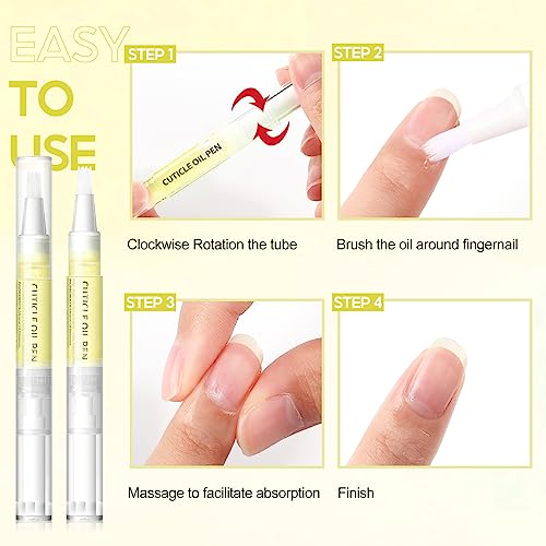 Cuticle Oil Pen Sweet Orange Flavor With 1Pc Gel Nail Oil Pen Nail Nourishment Polish With Nutrition Moisturized Gel Nail Polish Repair Pen For Gel Nail Nature Nail Daily Use Nutrition Oil Pen #TOP1